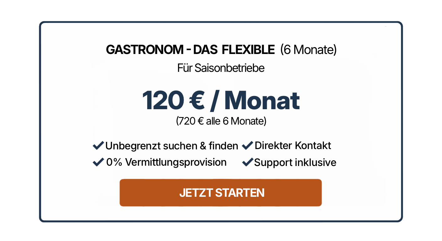Abo 6 Monate für Gastronomen