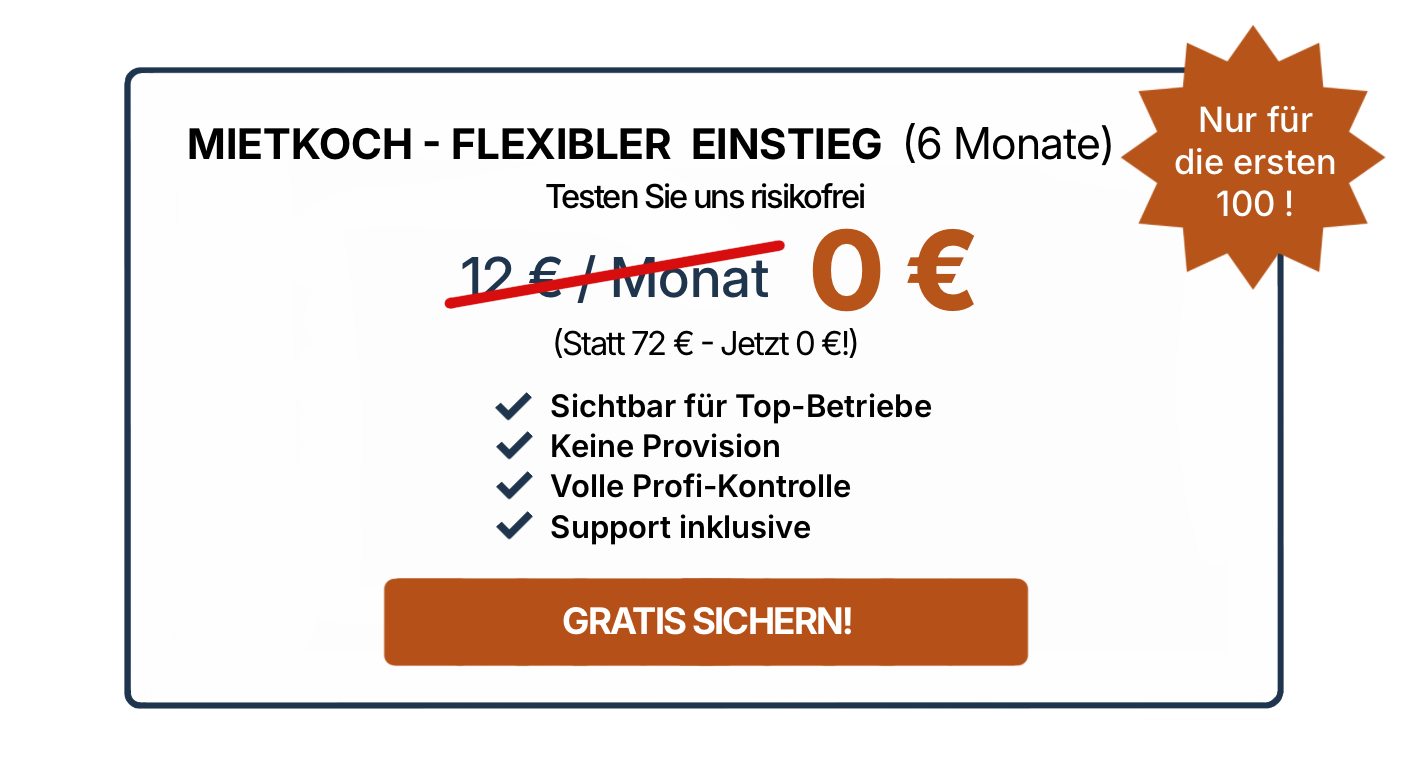 Abo 6 Monate für Mietköche